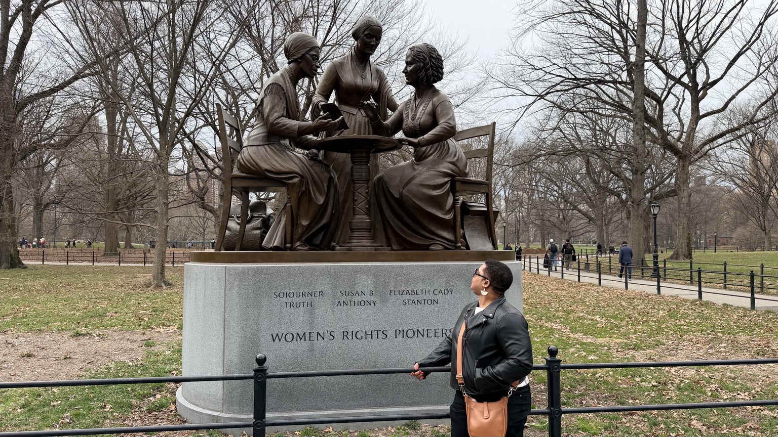 Women's Rights Pioneers monument in Central Park